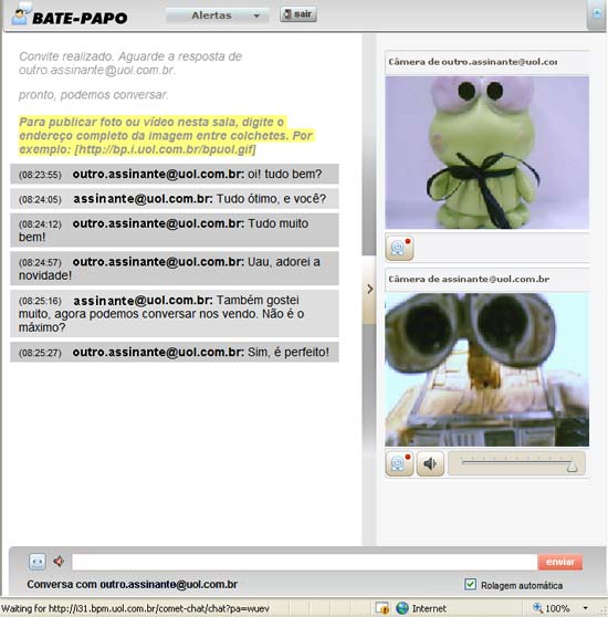 Bate-Papo UOL > AJUDA > Converse com webcam e microfone em janelas